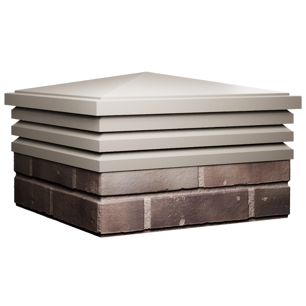 Колпак Zking Бона ХайТек Бежевый на столб 2х2 кирпича (513х513мм) в Коломне фото