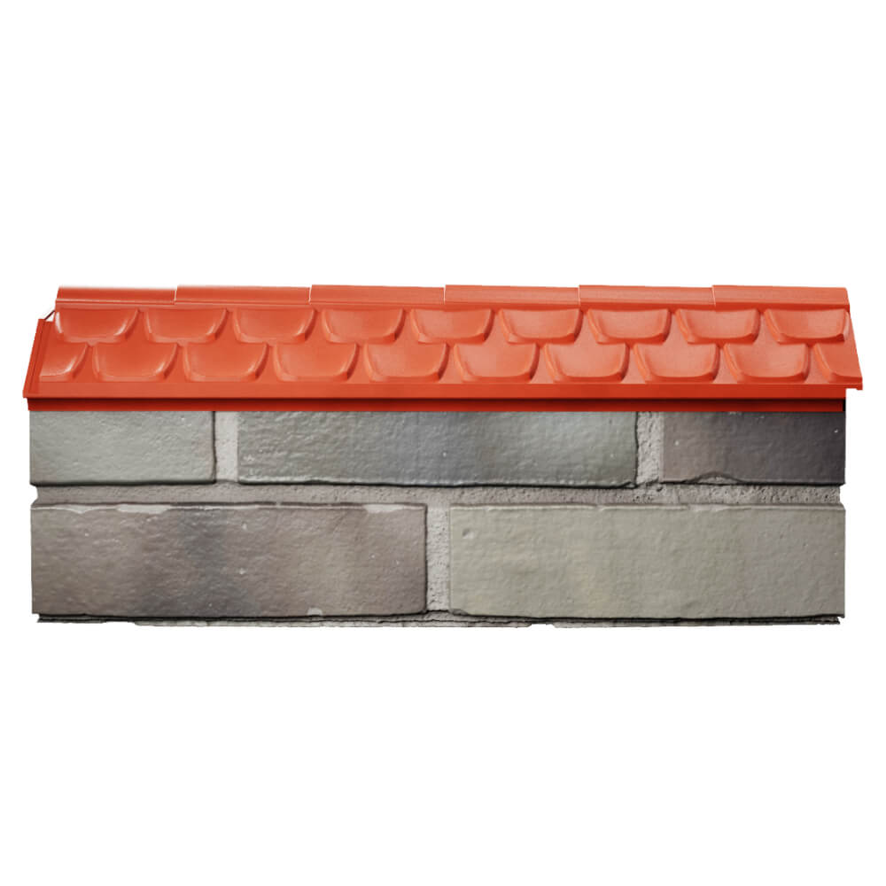 Парапет Zking Эльбрус Красный с посадкой на 0.5 кирпича (130мм) в Коломне фото