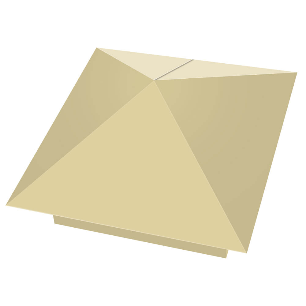 Колпак металлический 400х400мм RAL1014 Бежевый заборный Коломна фото