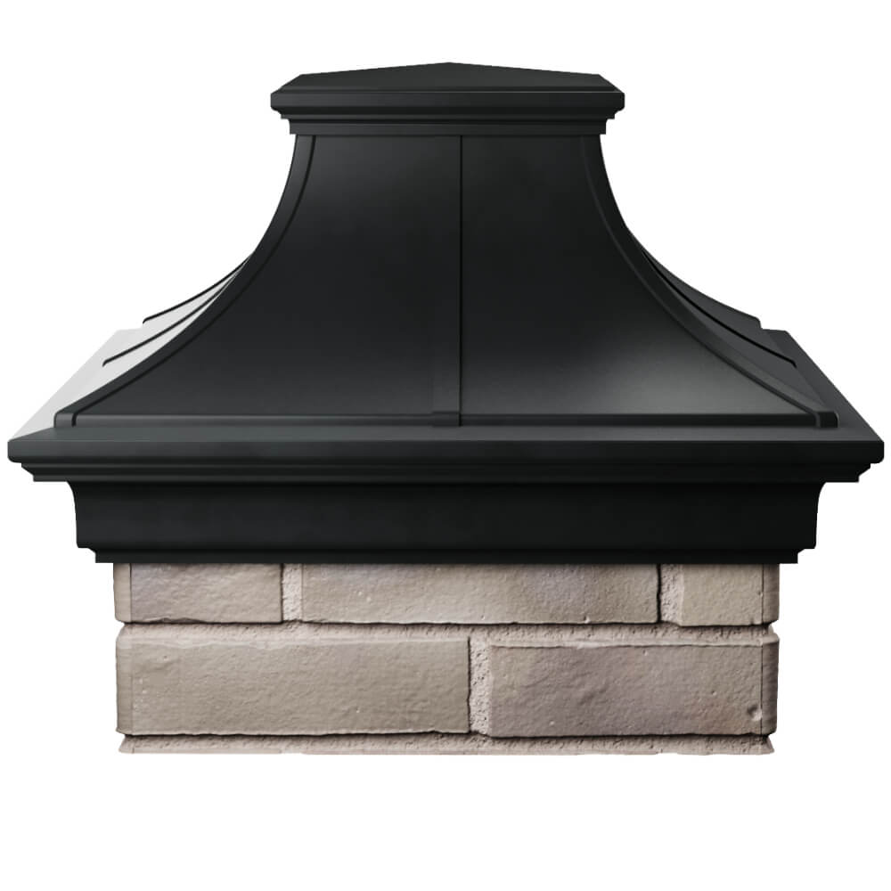 Колпак Zking Монблан Премиум Черный на столб 1.5х1.5 кирпича (385х385мм) Коломна фото