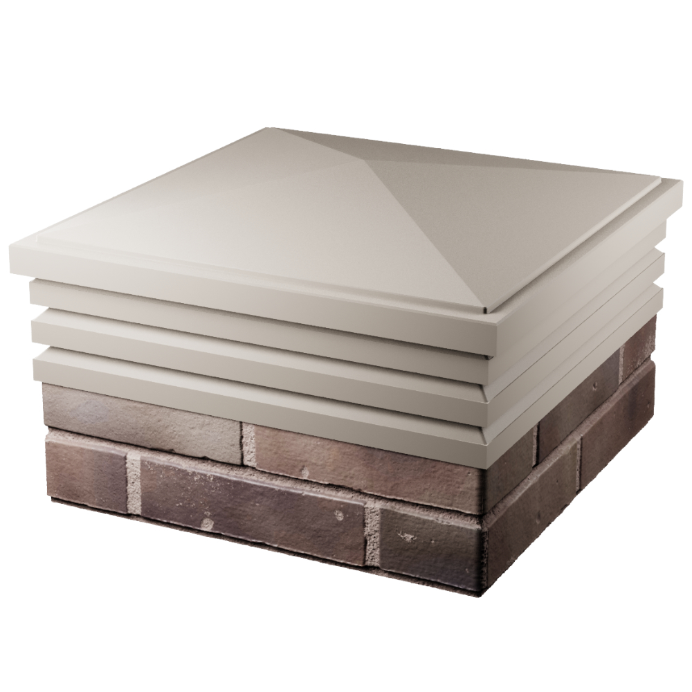 Колпак Zking Бона ХайТек Бежевый на столб 2х2 кирпича (513х513мм) в Коломне фото