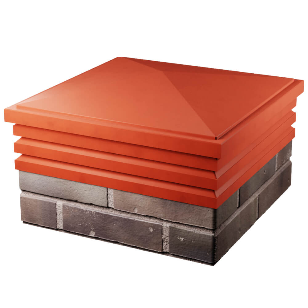 Колпак Zking Бона ХайТек Красный на столб 2х2 кирпича (513х513мм) в Коломне фото