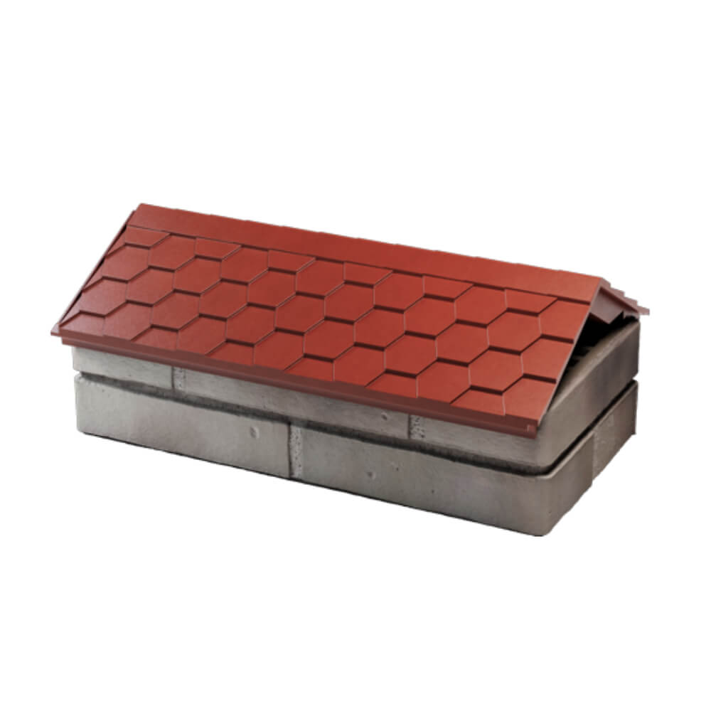 Парапет Zking Эверест Красный с посадкой на 1 кирпич (200/225/255мм) в Коломне фото