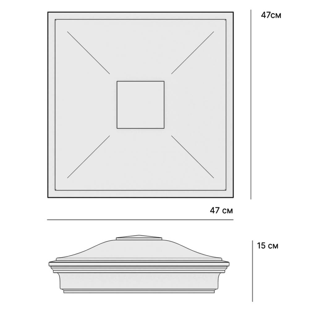 Колпак Zking Монблан Коричневый на столб 1.5х1.5 кирпича (385х385мм) в Коломне фото