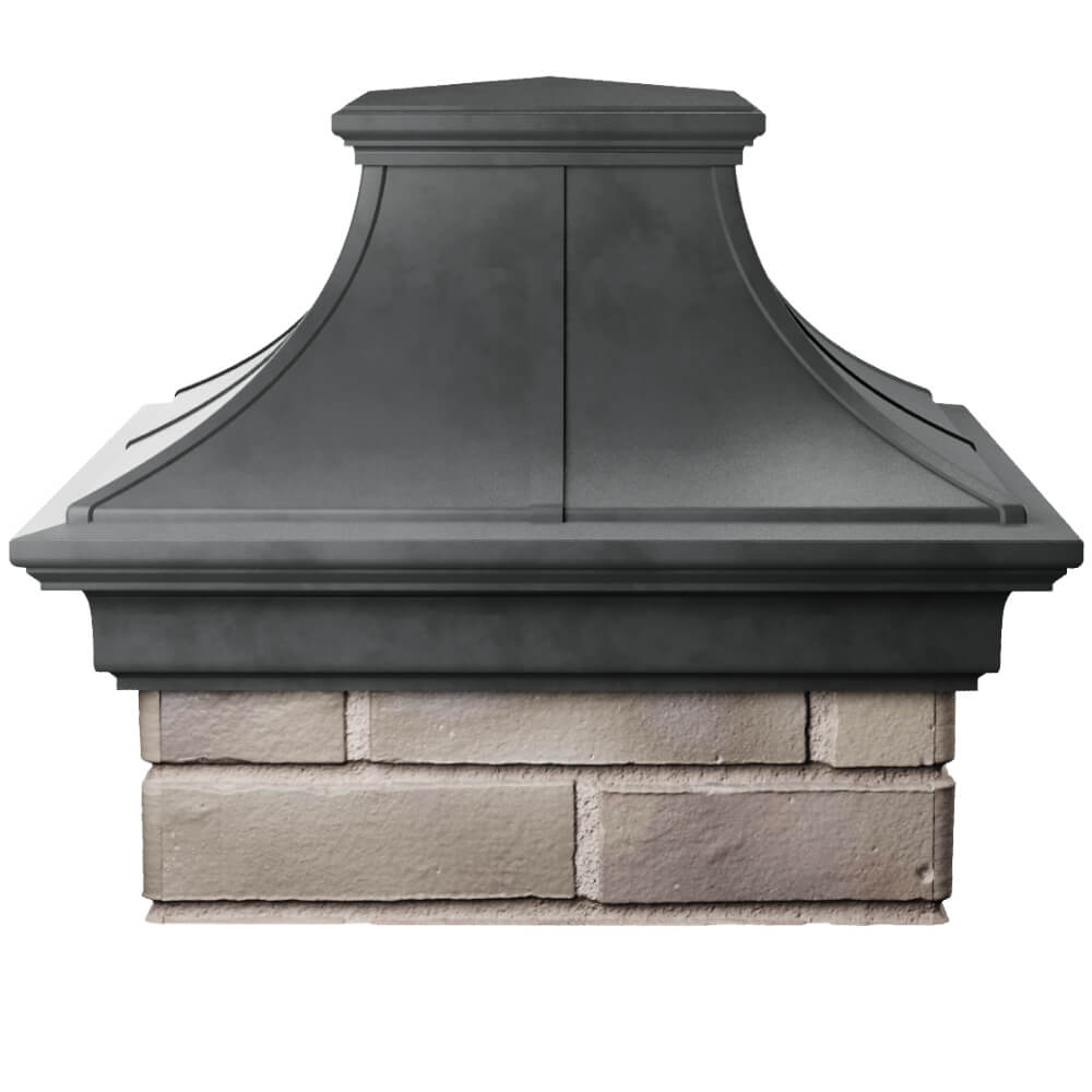 Колпак Zking Монблан Премиум Серый на столб 1.5х1.5 кирпича (385х385мм) Коломна фото