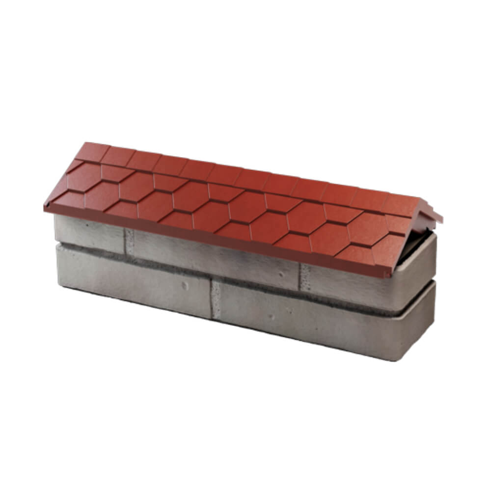 Парапет Zking Эверест Красный с посадкой на 0.5 кирпича (130мм) в Коломне фото