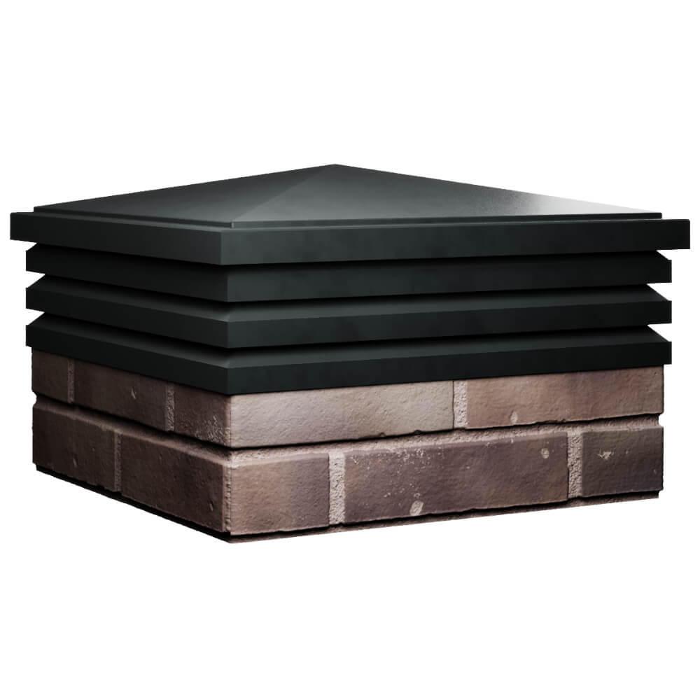 Колпак Zking Бона ХайТек Черный на столб 2х2 кирпича (513х513мм) в Коломне фото