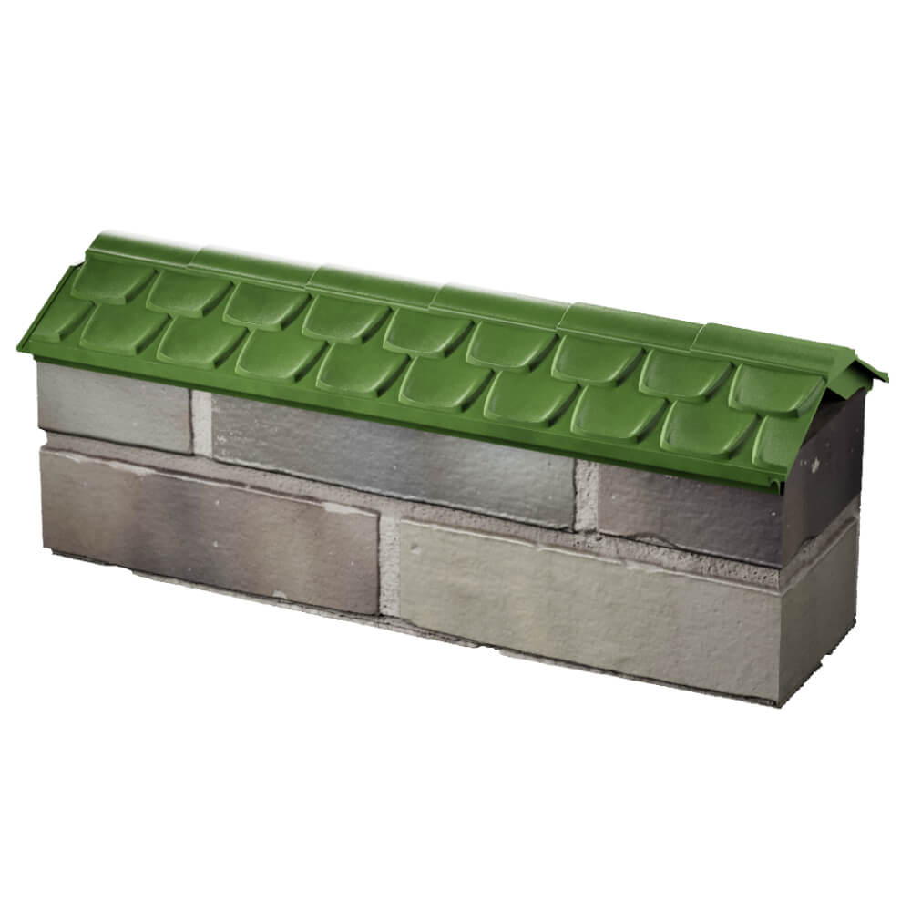 Парапет Zking Эльбрус Зеленый с посадкой на 0.5 кирпича (130мм) в Коломне фото