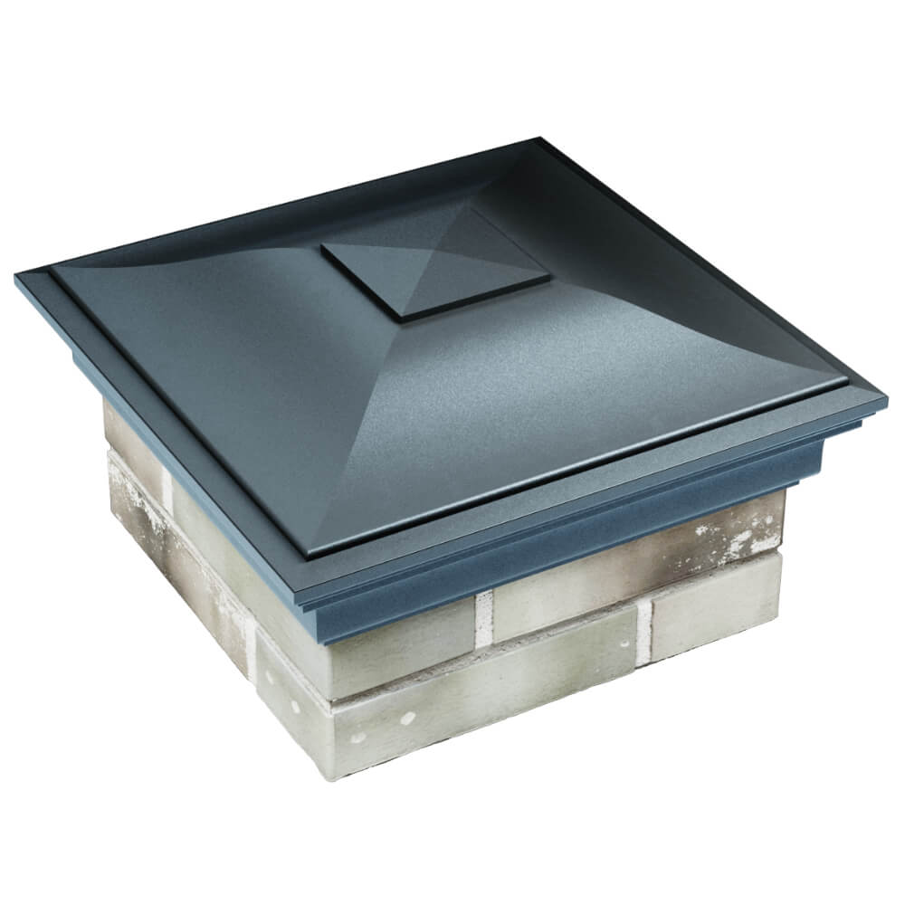 Колпак Zking Монблан Серый на столб 1.5х1.5 кирпича (385х385мм) в Коломне фото