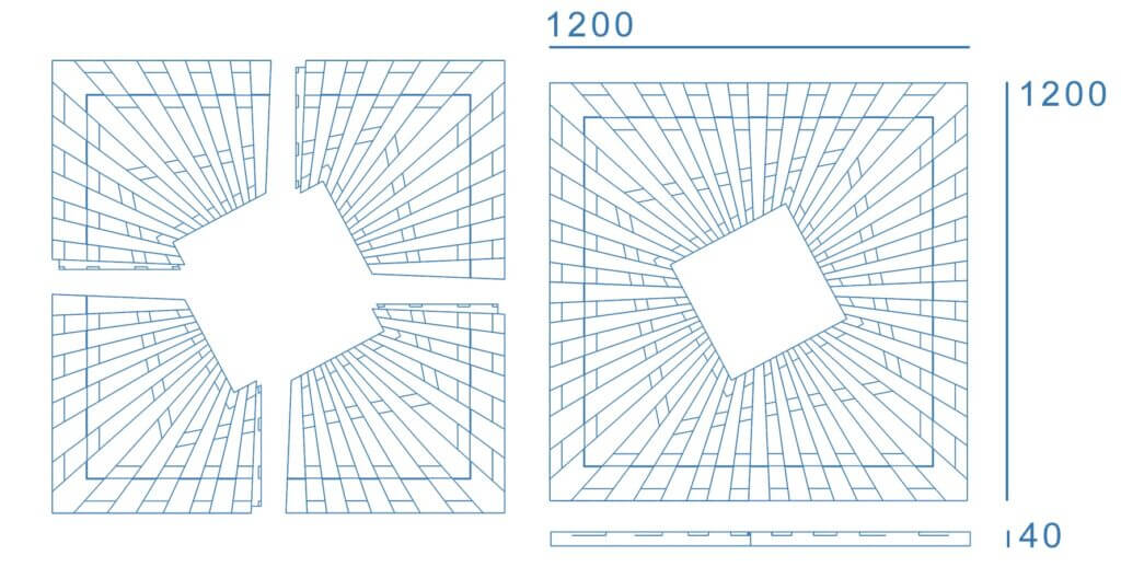Приствольная решетка для дерева ZKING ATMOSPHERE 1.2х1.2м Серая в Коломне фото
