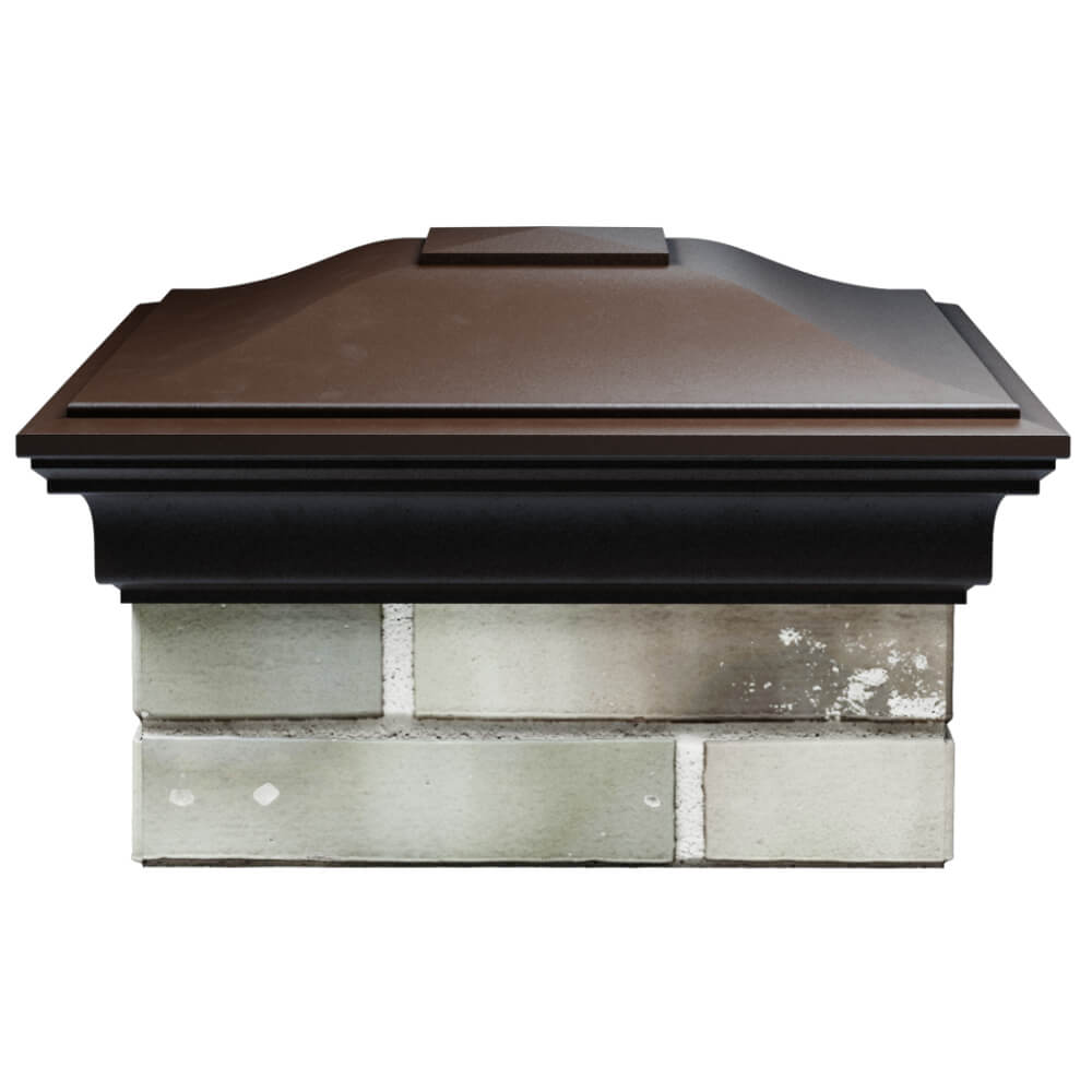 Колпак Zking Монблан Коричневый на столб 1.5х1.5 кирпича (385х385мм) Коломна фото