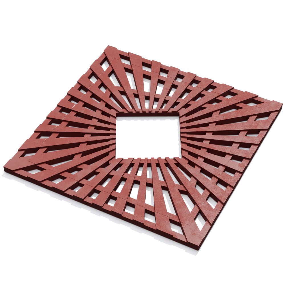 Приствольная решетка для дерева ZKING ATMOSPHERE 1.2х1.2м Красная в Коломне фото