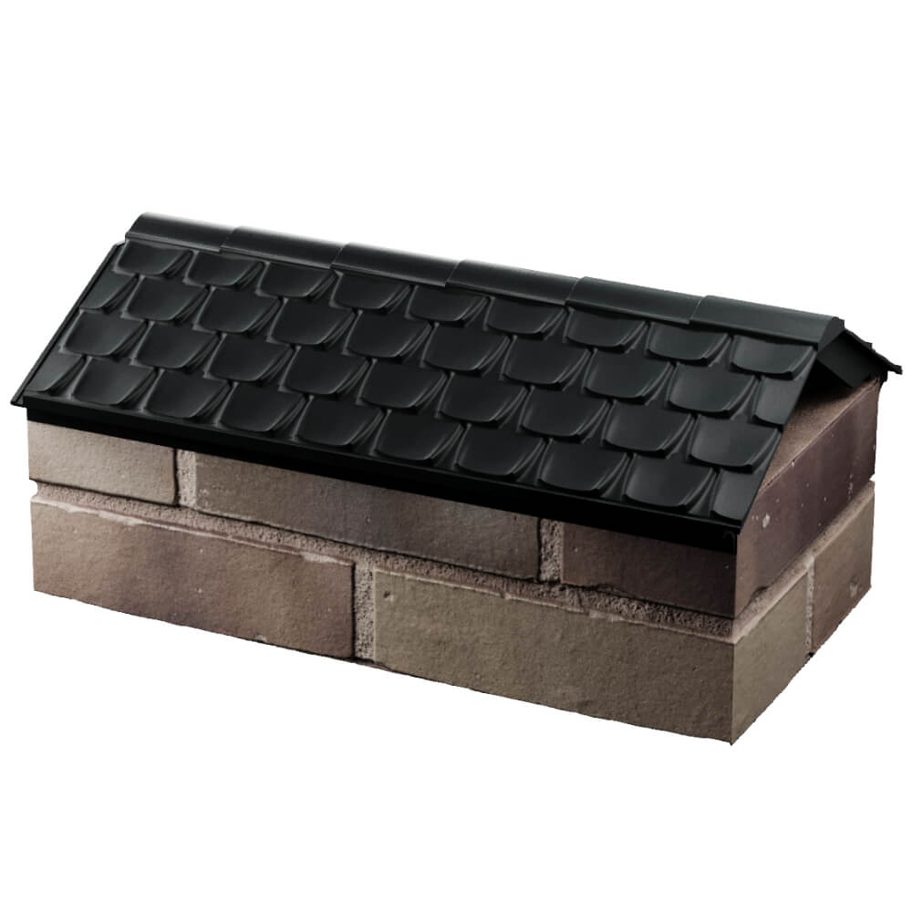 Парапет Zking Эльбрус Черный с посадкой на 1 кирпич (255мм) в Коломне фото