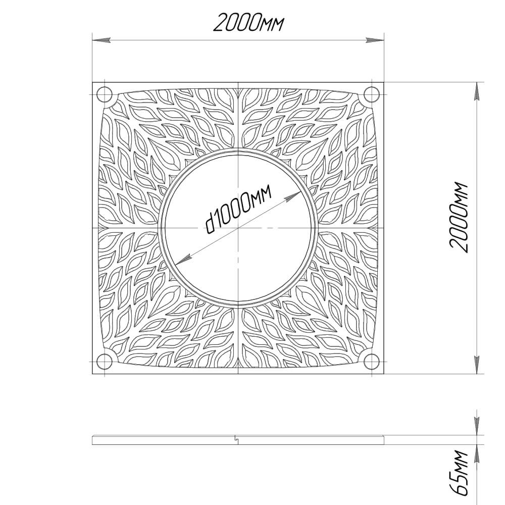 Приствольная решетка для дерева ZKING CRUST 2х2м Черная в Коломне фото
