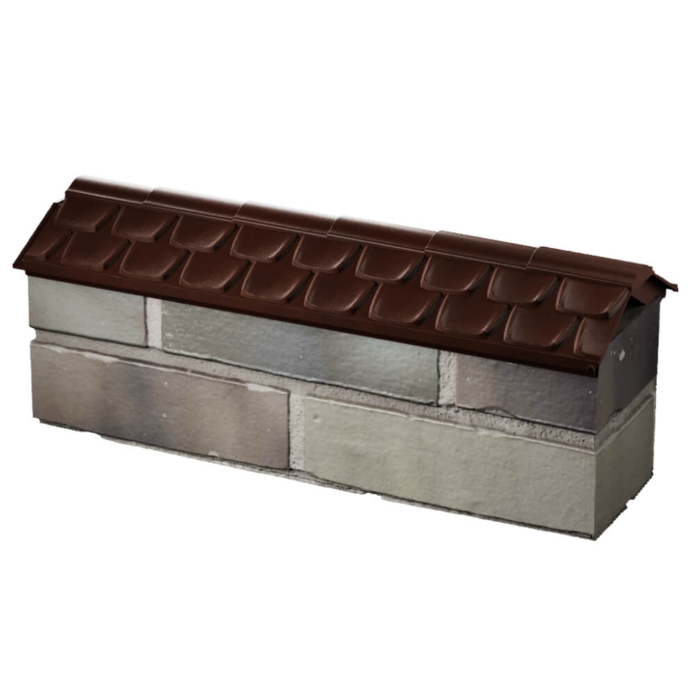 Парапет Zking Эльбрус Коричневый с посадкой на 0.5 кирпича (130мм) в Коломне фото