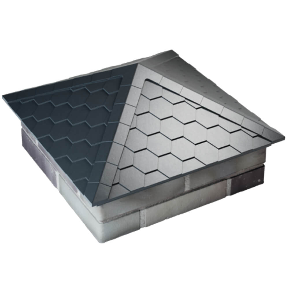 Колпак Zking Эверест Серый на столб 2х2 кирпича (535х535мм) Коломна фото