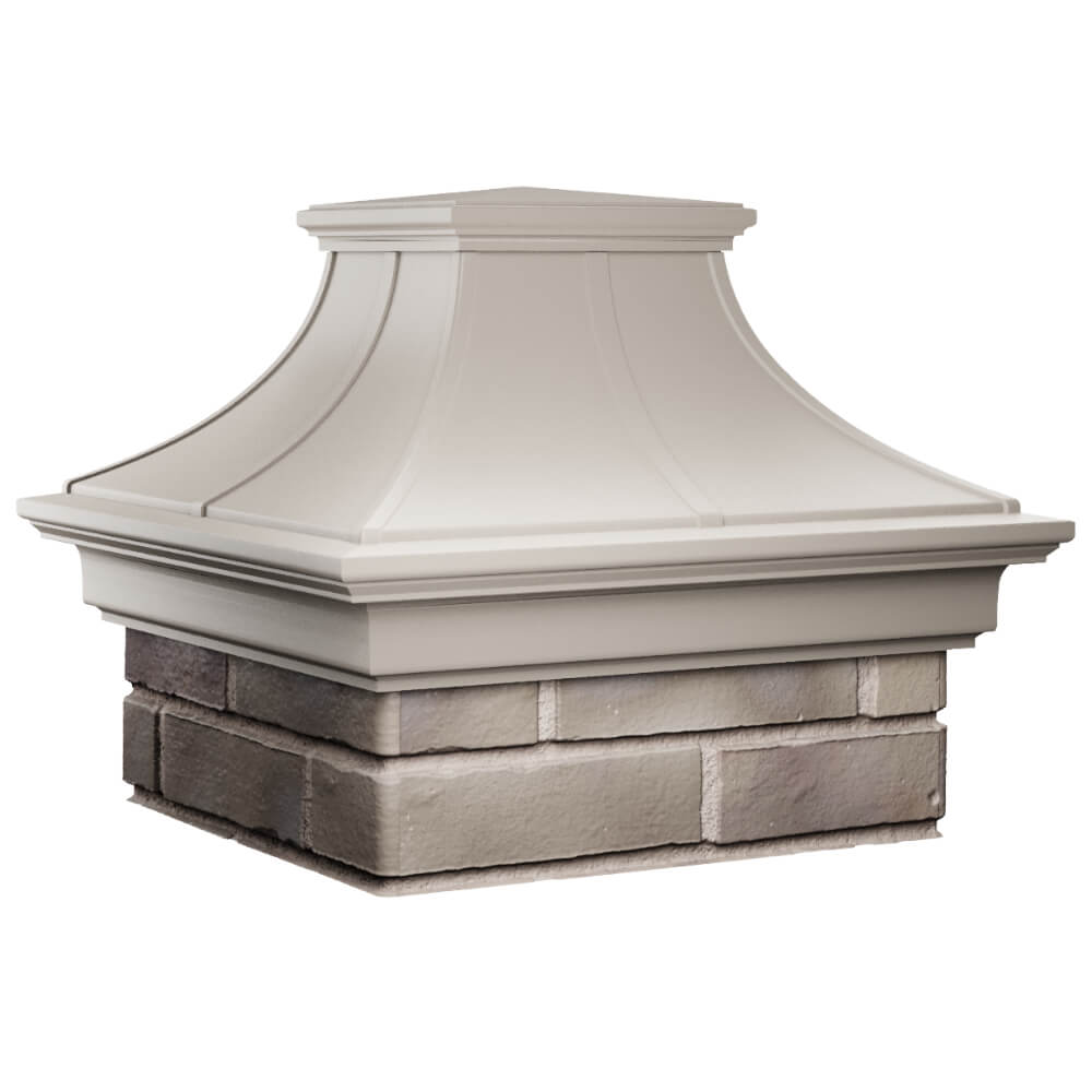 Колпак Zking Монблан Премиум Бежевый на столб 1.5х1.5 кирпича (385х385мм) в Коломне фото