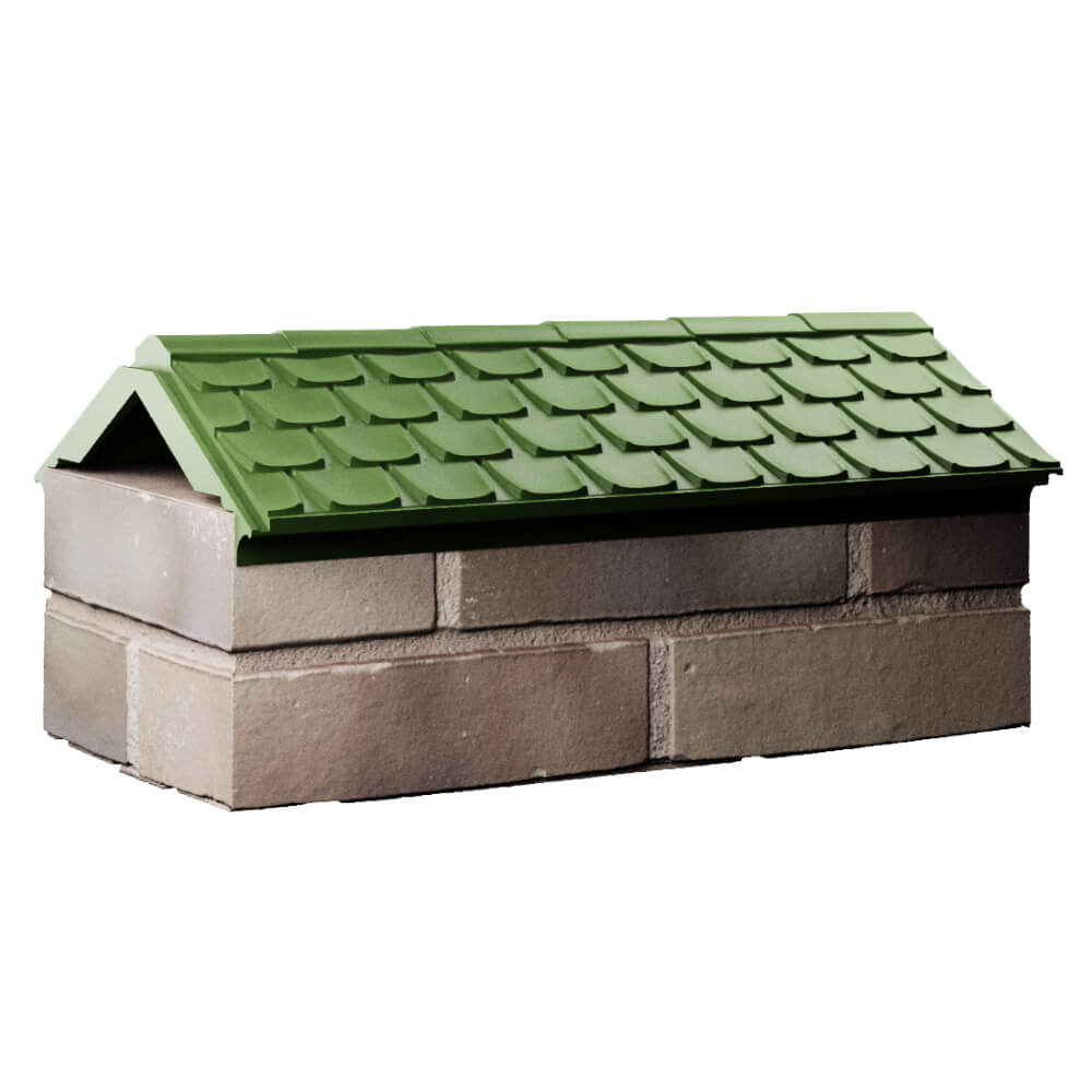 Парапет Zking Эльбрус Зеленый с посадкой на 1 кирпич (255мм) Коломна фото