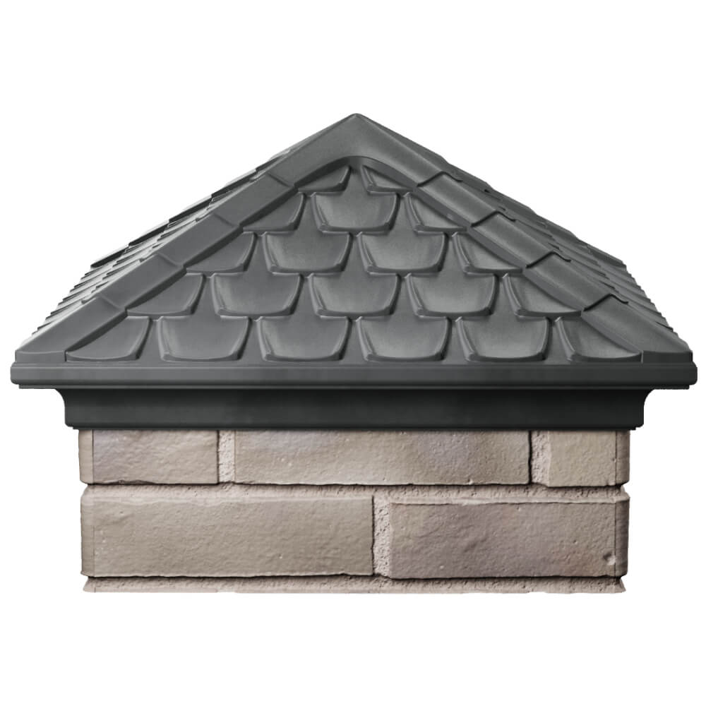 Колпак Zking Эльбрус Серый на столб 1.5х1.5 кирпича (385х385мм) Коломна фото