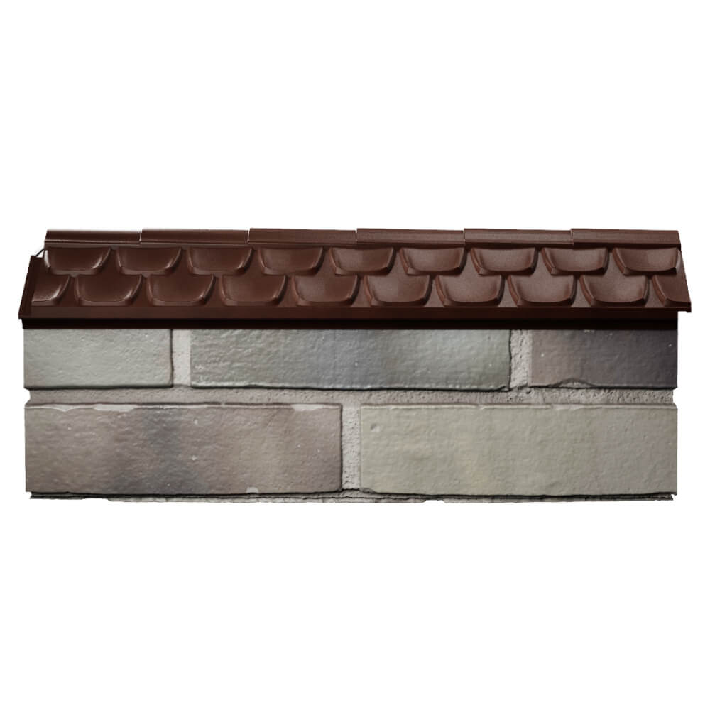 Парапет Zking Эльбрус Коричневый с посадкой на 0.5 кирпича (130мм) в Коломне фото