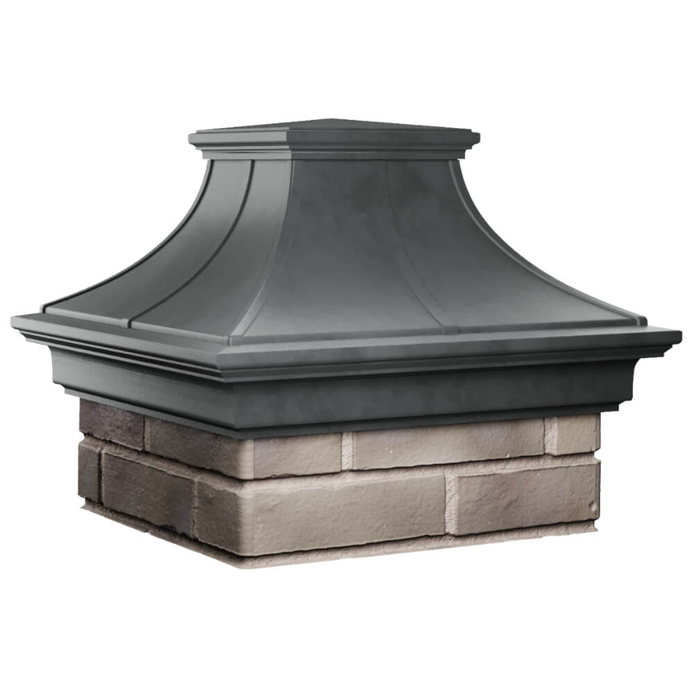 Колпак Zking Монблан Премиум Серый на столб 1.5х1.5 кирпича (385х385мм) в Коломне фото
