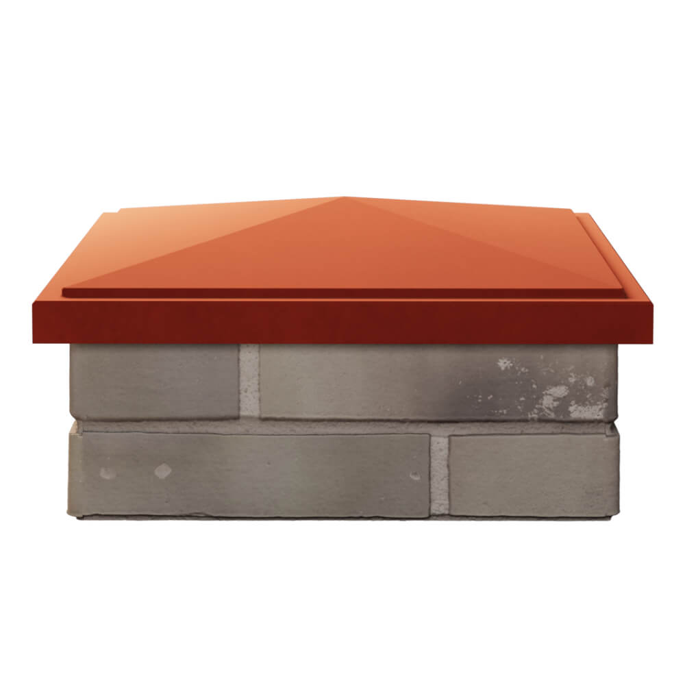 Колпак Zking БонаМоно Красный на столб 1.5х1.5 кирпича (385х385, 400х400мм) Коломна фото