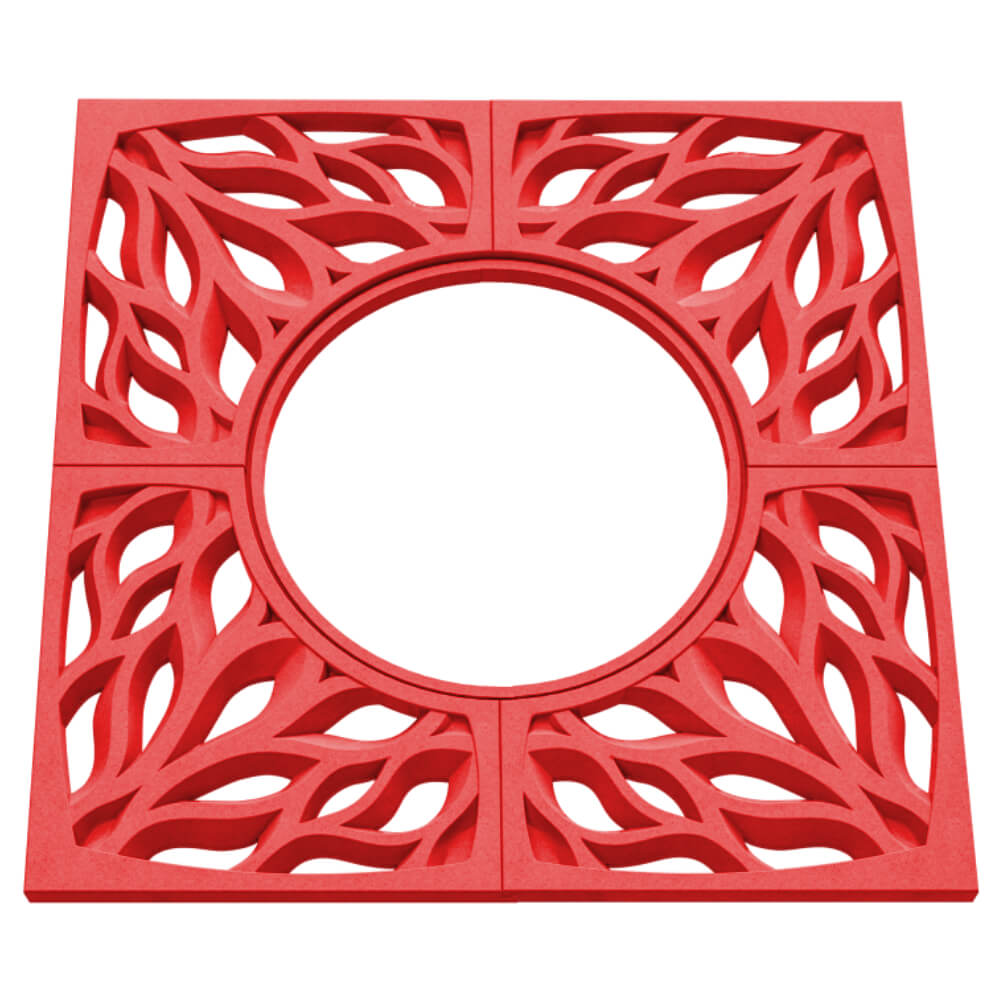 Приствольная решетка для дерева ZKING CRUST 1.2х1.2м Красная в Коломне фото