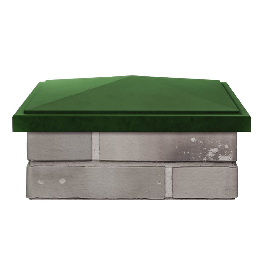 Колпак Zking БонаМоно Зеленый на столб 1.5х1.5 кирпича (385х385, 400х400мм) Коломна фото