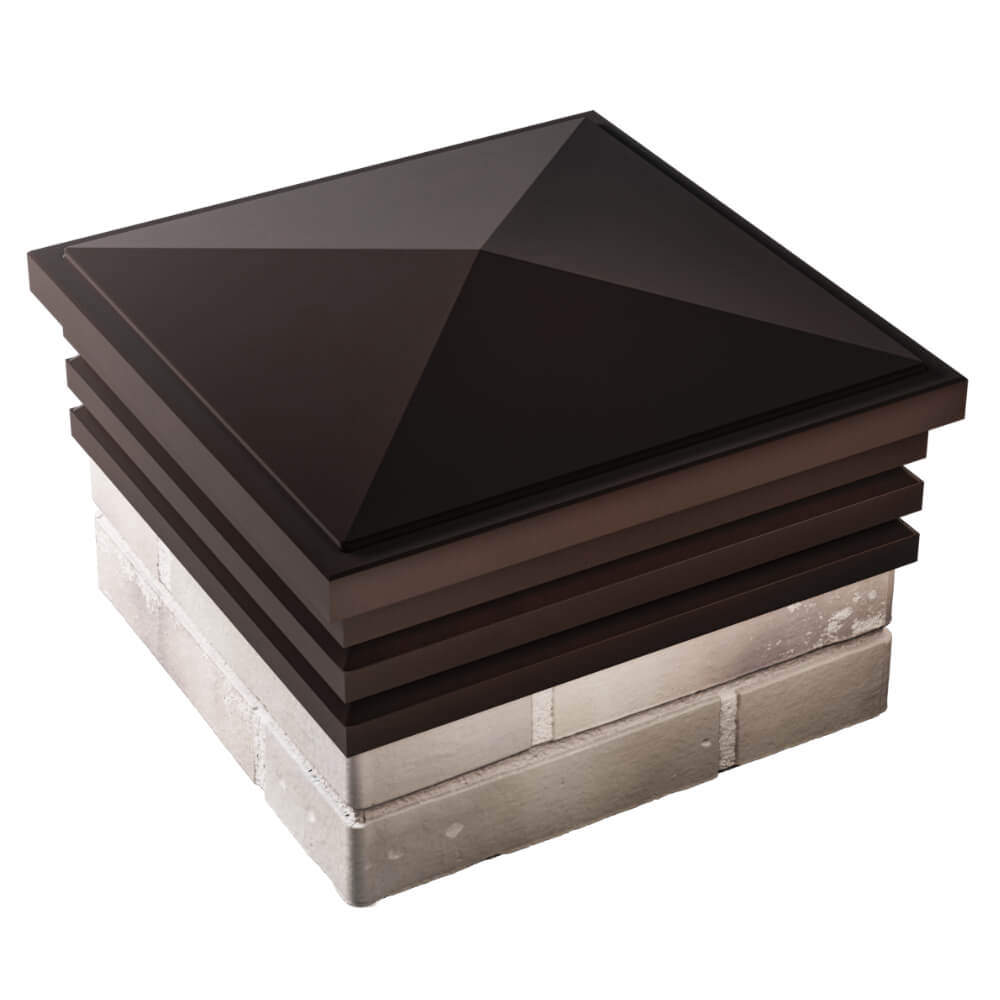 Колпак Zking Бона ХайТек Коричневый на столб 1.5х1.5 кирпича (385х385мм) в Коломне фото