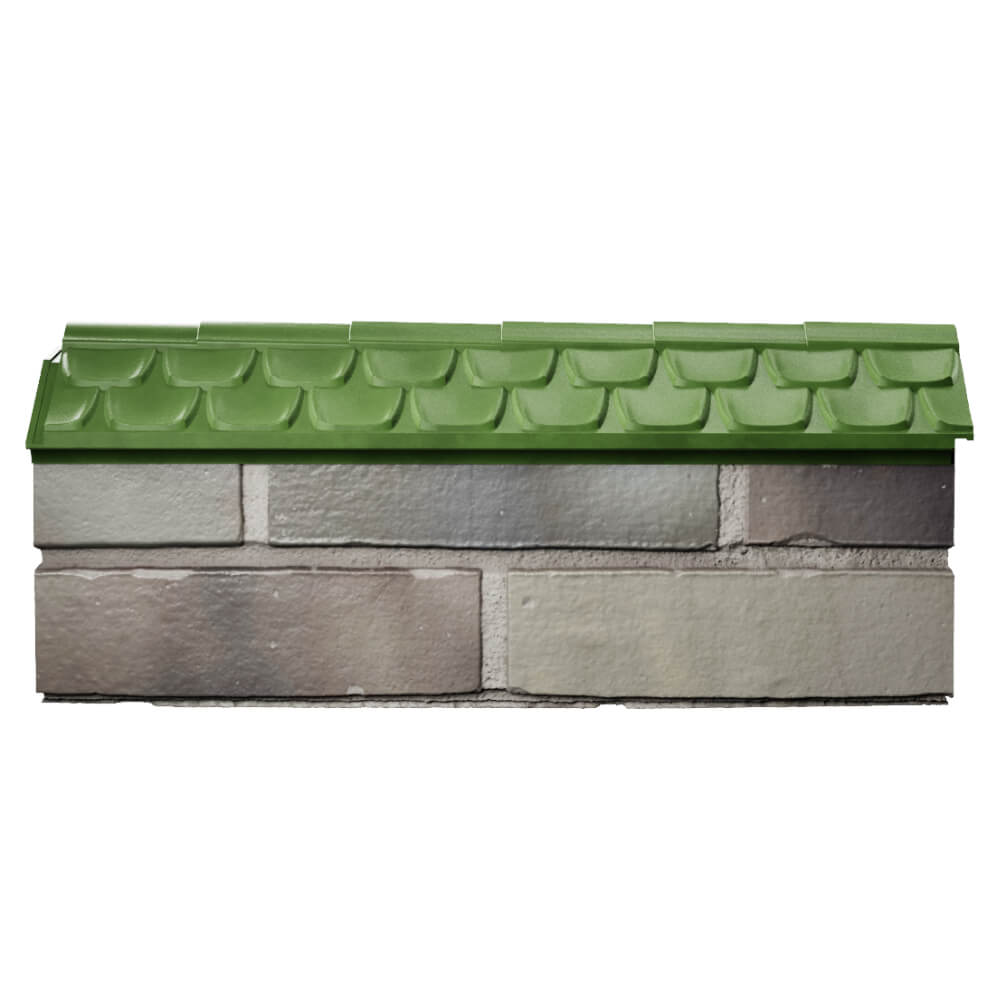 Парапет Zking Эльбрус Зеленый с посадкой на 0.5 кирпича (130мм) в Коломне фото