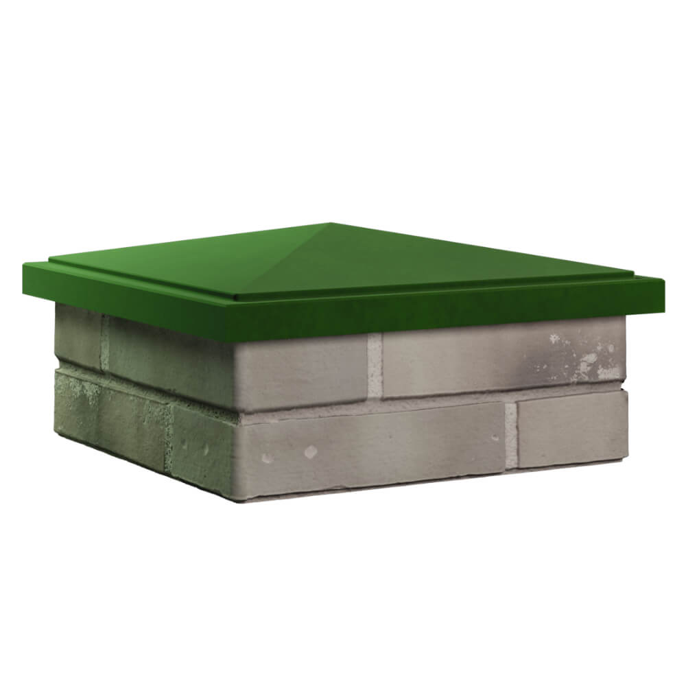 Колпак Zking БонаМоно Зеленый на столб 1.5х1.5 кирпича (385х385, 400х400мм) в Коломне фото