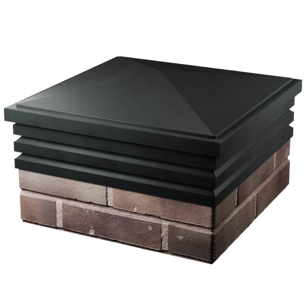 Колпак Zking Бона ХайТек Черный на столб 2х2 кирпича (513х513мм) в Коломне фото