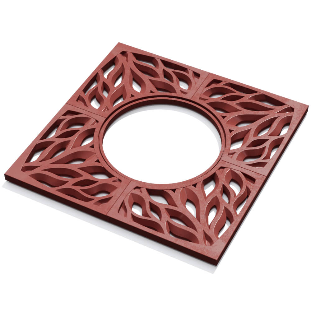 Приствольная решетка для дерева ZKING CRUST 1.2х1.2м Красная в Коломне фото