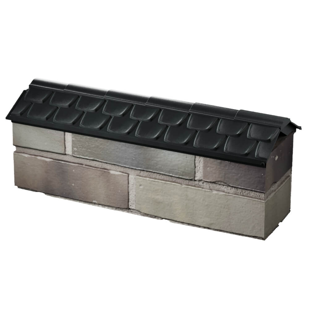 Парапет Zking Эльбрус Черный с посадкой на 0.5 кирпича (130мм) в Коломне фото