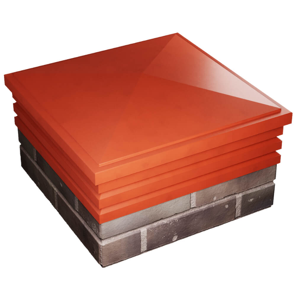 Колпак Zking Бона ХайТек Красный на столб 2х2 кирпича (513х513мм) в Коломне фото