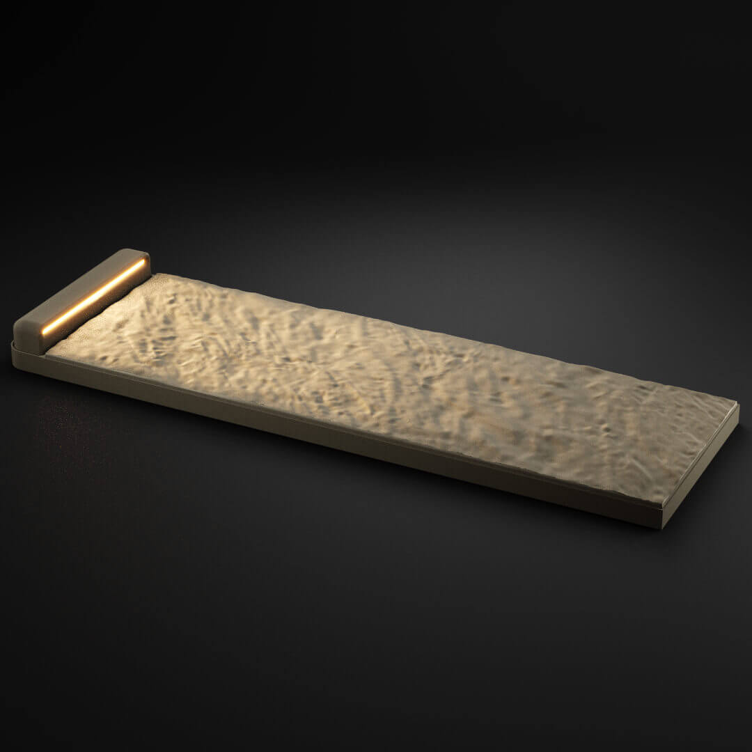 LED Светильник для шаговой плиты STONE Светлая Галька 330х75х98мм в Коломне фото