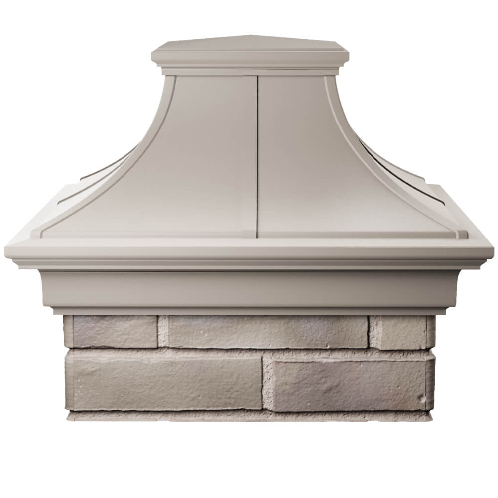 Колпак Zking Монблан Премиум Бежевый на столб 1.5х1.5 кирпича (385х385мм) Коломна фото