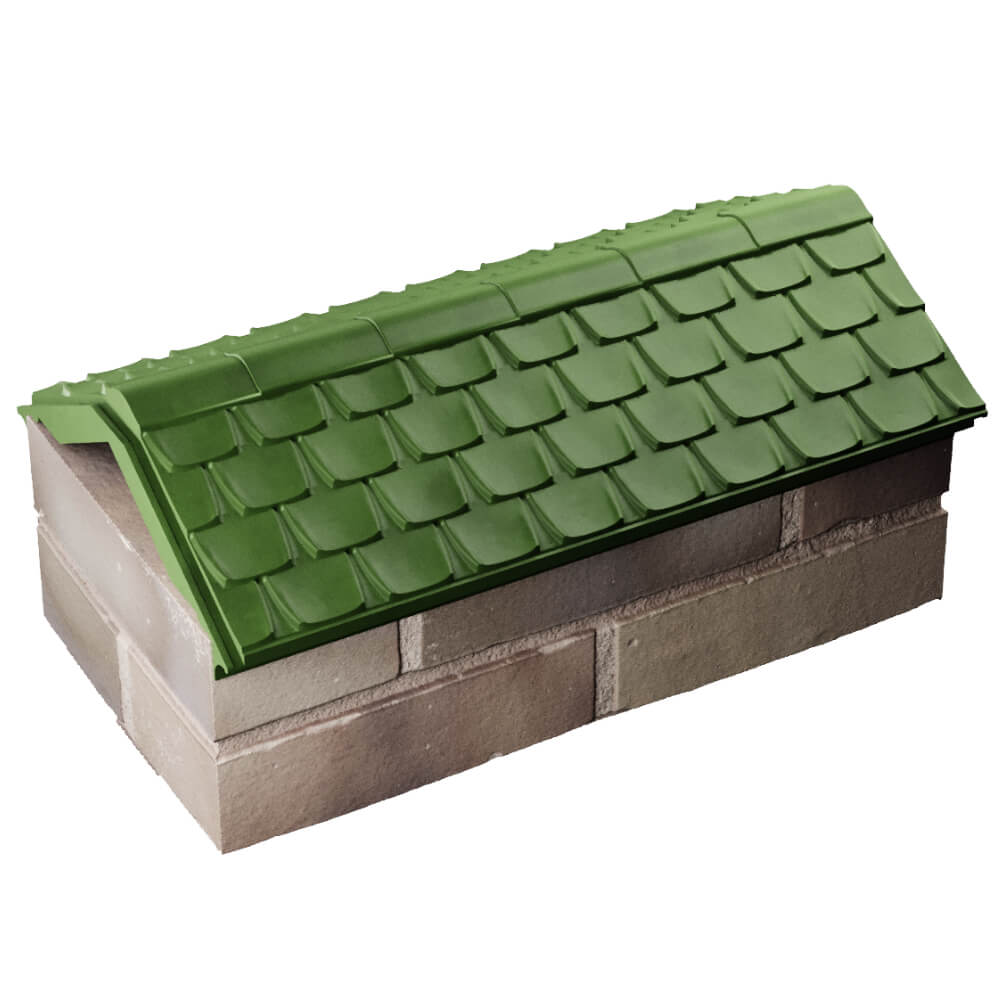 Парапет Zking Эльбрус Зеленый с посадкой на 1 кирпич (255мм) в Коломне фото