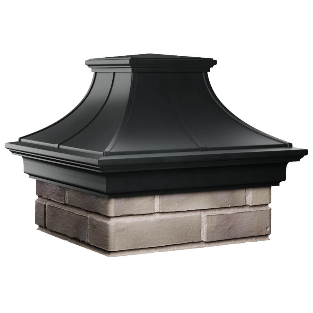 Колпак Zking Монблан Премиум Черный на столб 1.5х1.5 кирпича (385х385мм) в Коломне фото