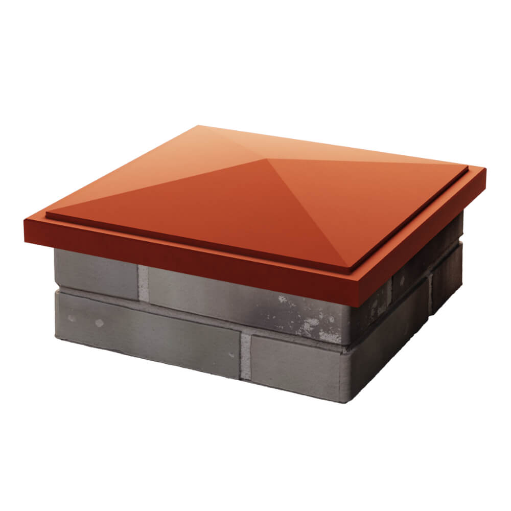 Колпак Zking БонаМоно Красный на столб 1.5х1.5 кирпича (385х385, 400х400мм) в Коломне фото