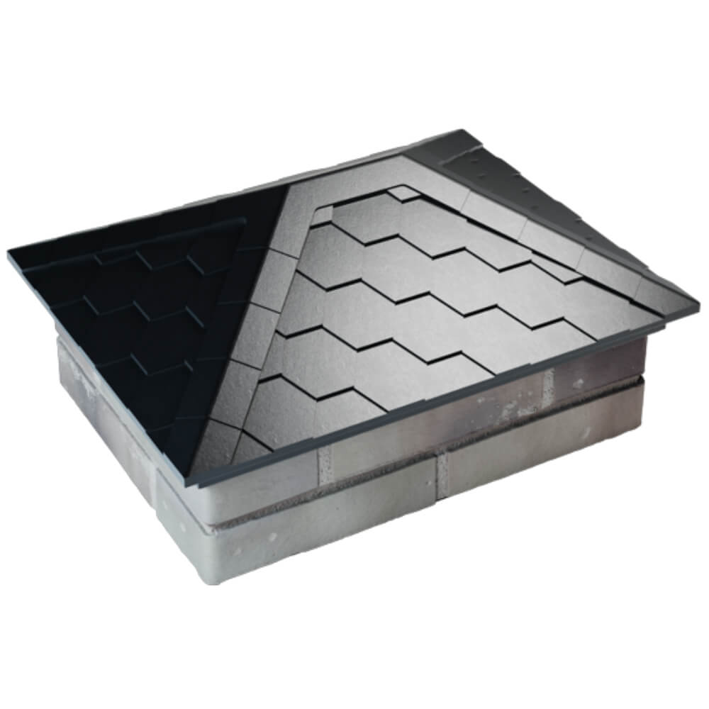 Колпак Zking Эверест Черный на столб 2х1.5 кирпича (520х390мм) Коломна фото