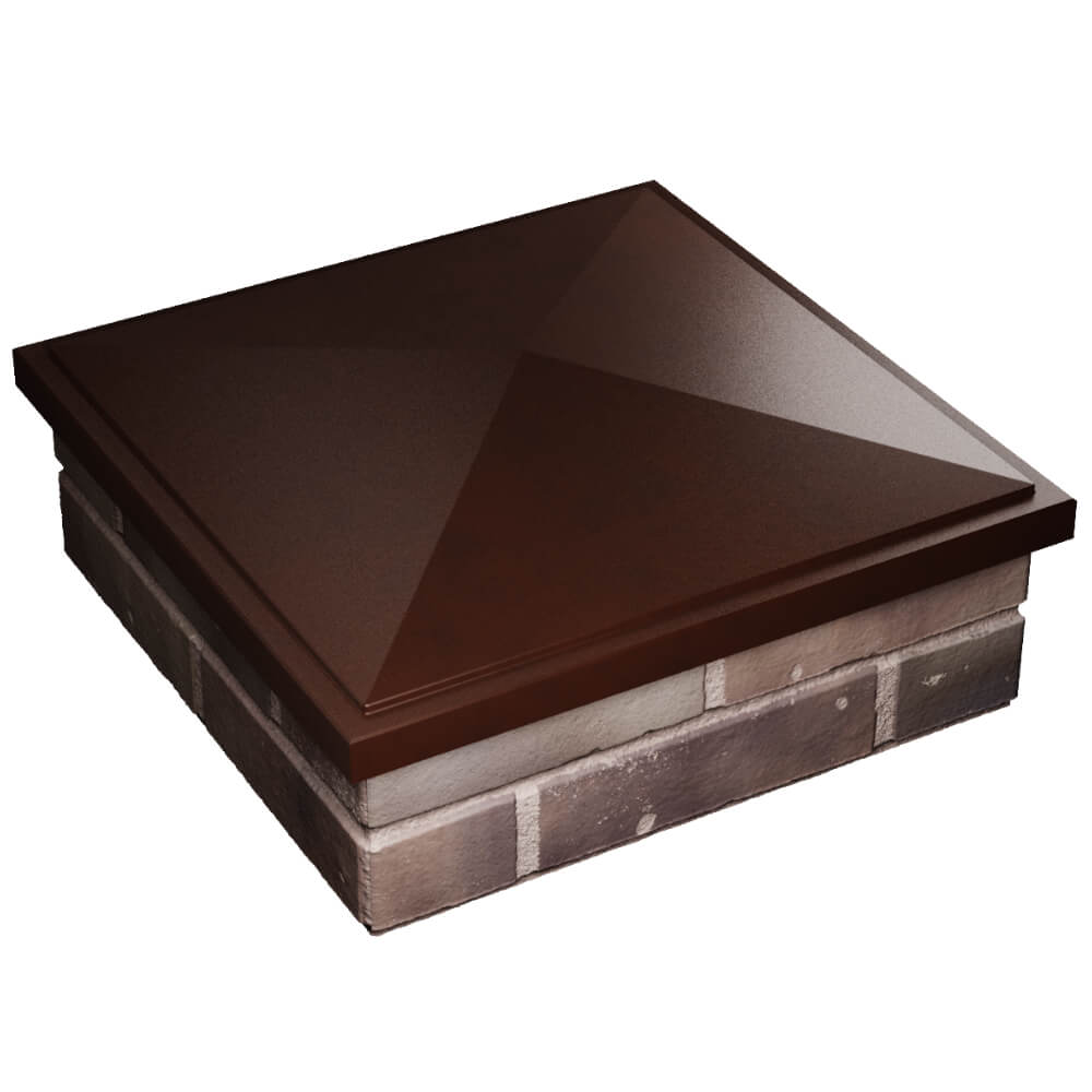 Колпак Zking БонаМоно Коричневый на столб 2х2 кирпича (515х515, 530х530мм) в Коломне фото