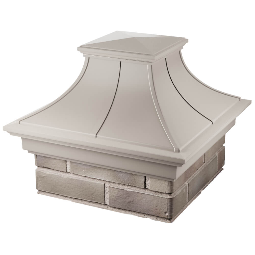 Колпак Zking Монблан Премиум Бежевый на столб 1.5х1.5 кирпича (385х385мм) в Коломне фото