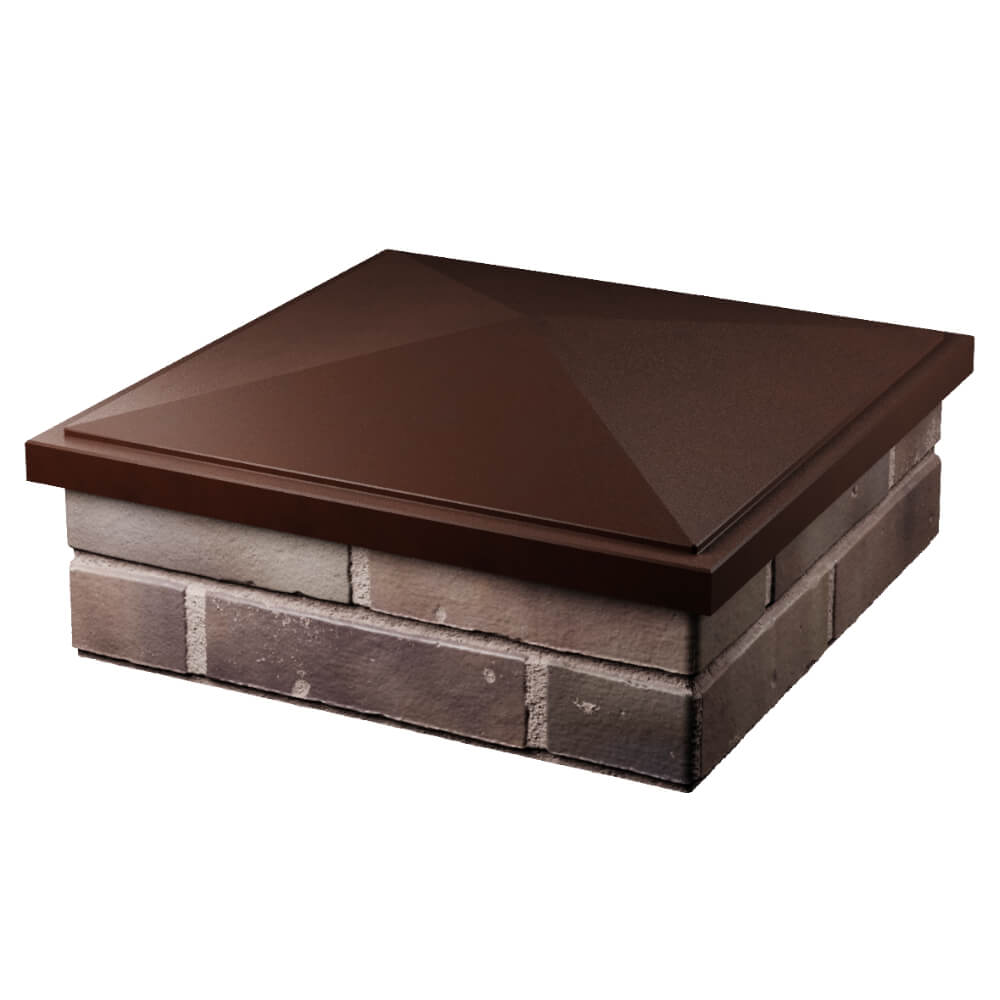 Колпак Zking БонаМоно Коричневый на столб 2х2 кирпича (515х515, 530х530мм) в Коломне фото