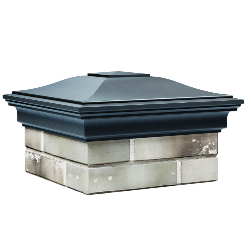 Колпак Zking Монблан Серый на столб 1.5х1.5 кирпича (385х385мм) в Коломне фото