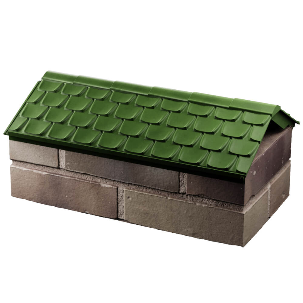 Парапет Zking Эльбрус Зеленый с посадкой на 1 кирпич (255мм) в Коломне фото