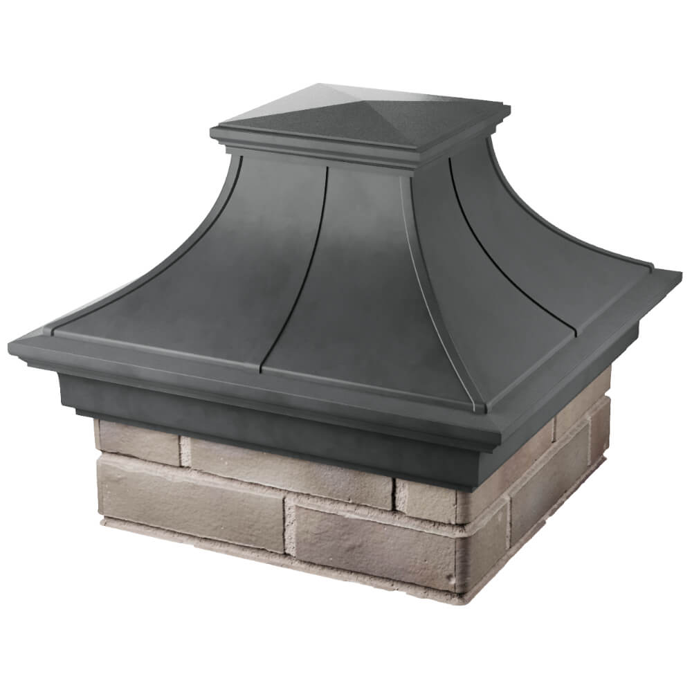 Колпак Zking Монблан Премиум Серый на столб 1.5х1.5 кирпича (385х385мм) в Коломне фото