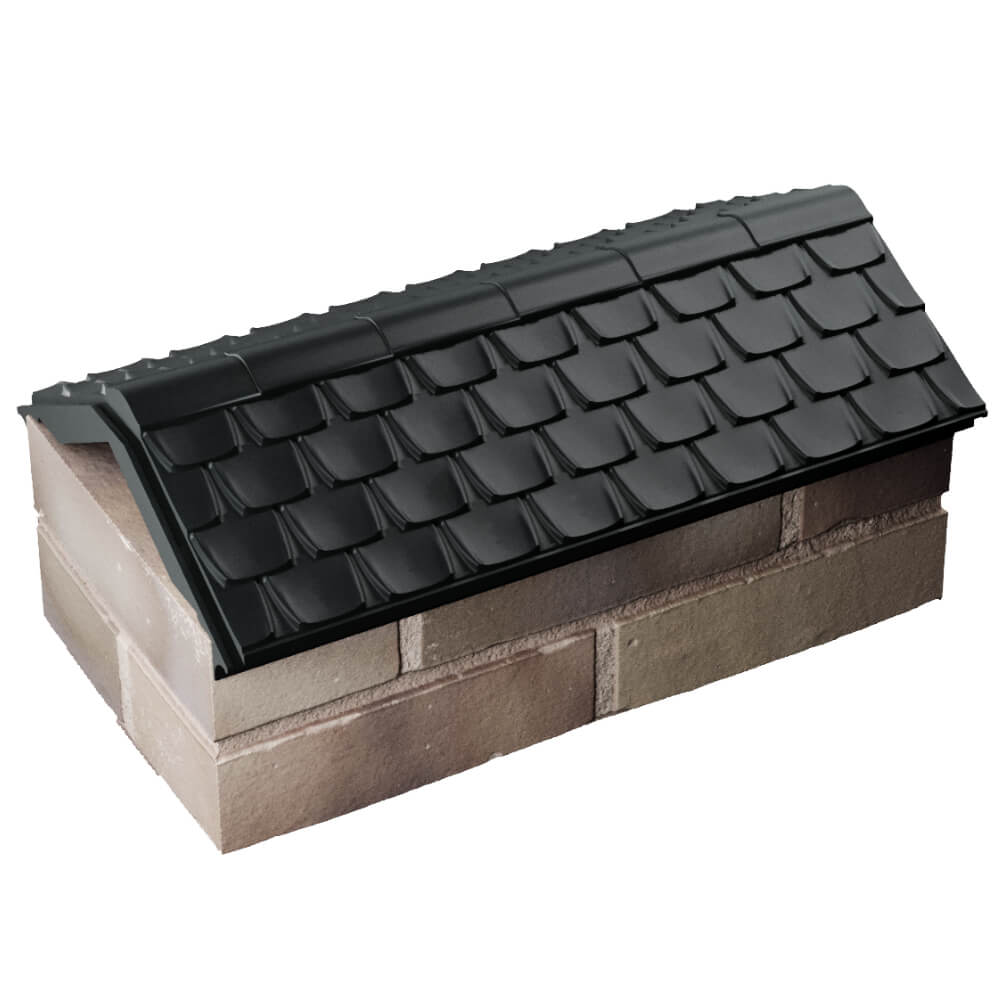 Парапет Zking Эльбрус Черный с посадкой на 1 кирпич (255мм) в Коломне фото