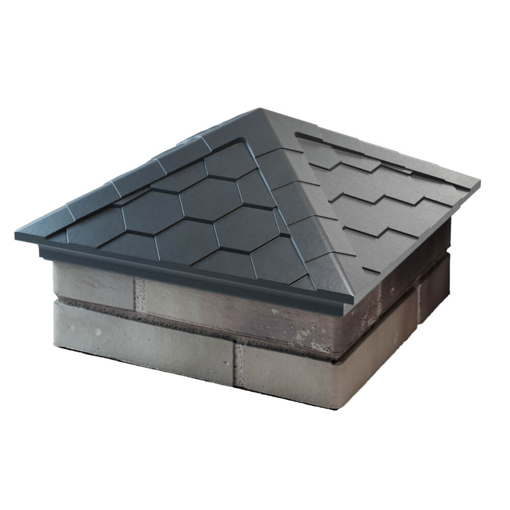 Колпак Zking Эверест Серый на столб 1.5х1.5 кирпича (390х390мм) в Коломне фото