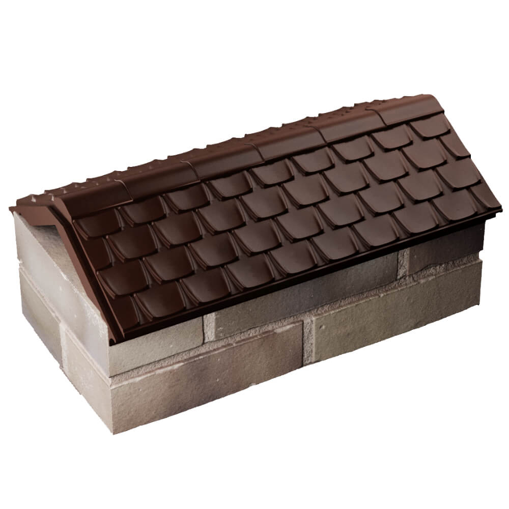 Парапет Zking Эльбрус Коричневый с посадкой на 1 кирпич (255мм) в Коломне фото